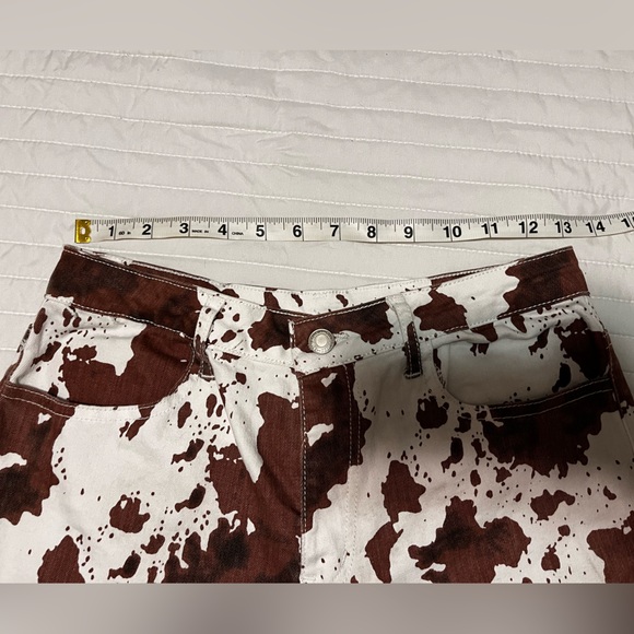 Saints and Hearts Cowprint Bell Bottom Jeans! - Picture 8 of 13